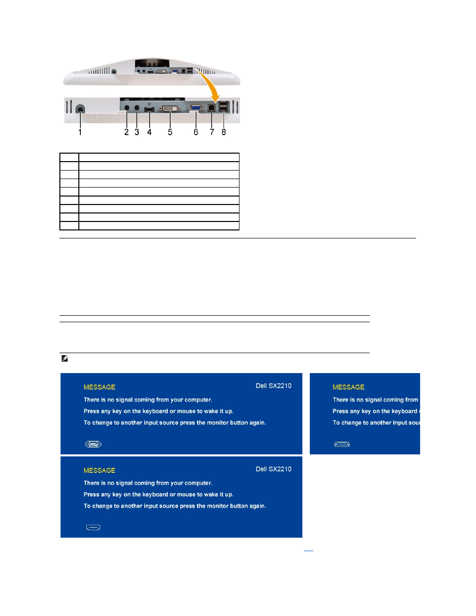 Monitor specifications, Power management modes | Dell SX2210WFP Monitor User Manual | Page 5 / 37