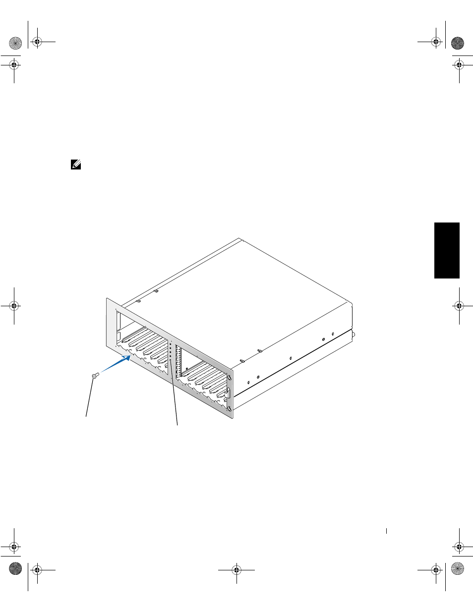 Installation du panneau frontal de la tour | Dell PowerVault 220S (SCSI) User Manual | Page 23 / 72