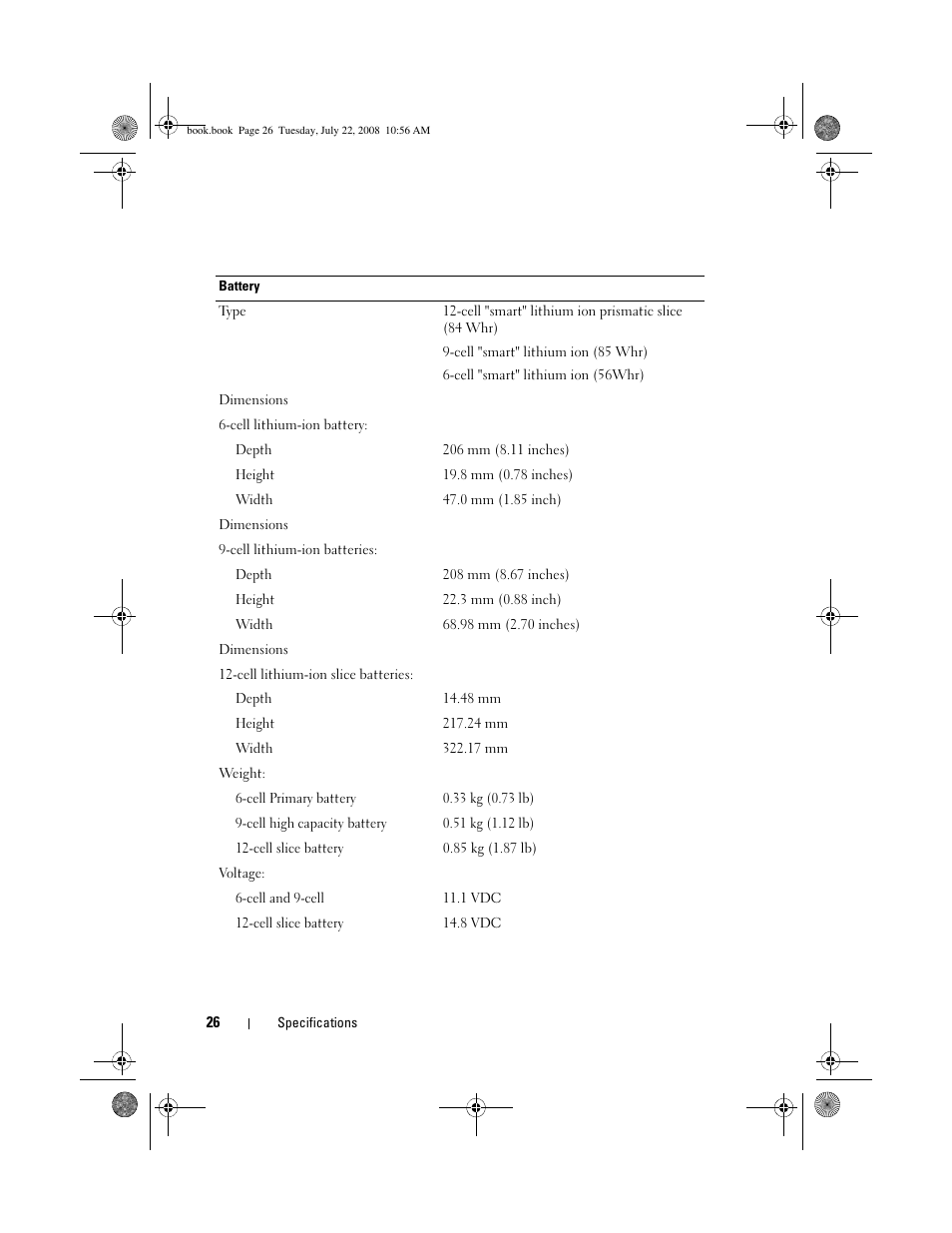 Dell Precision M2400 (Mid 2008) User Manual | Page 26 / 70
