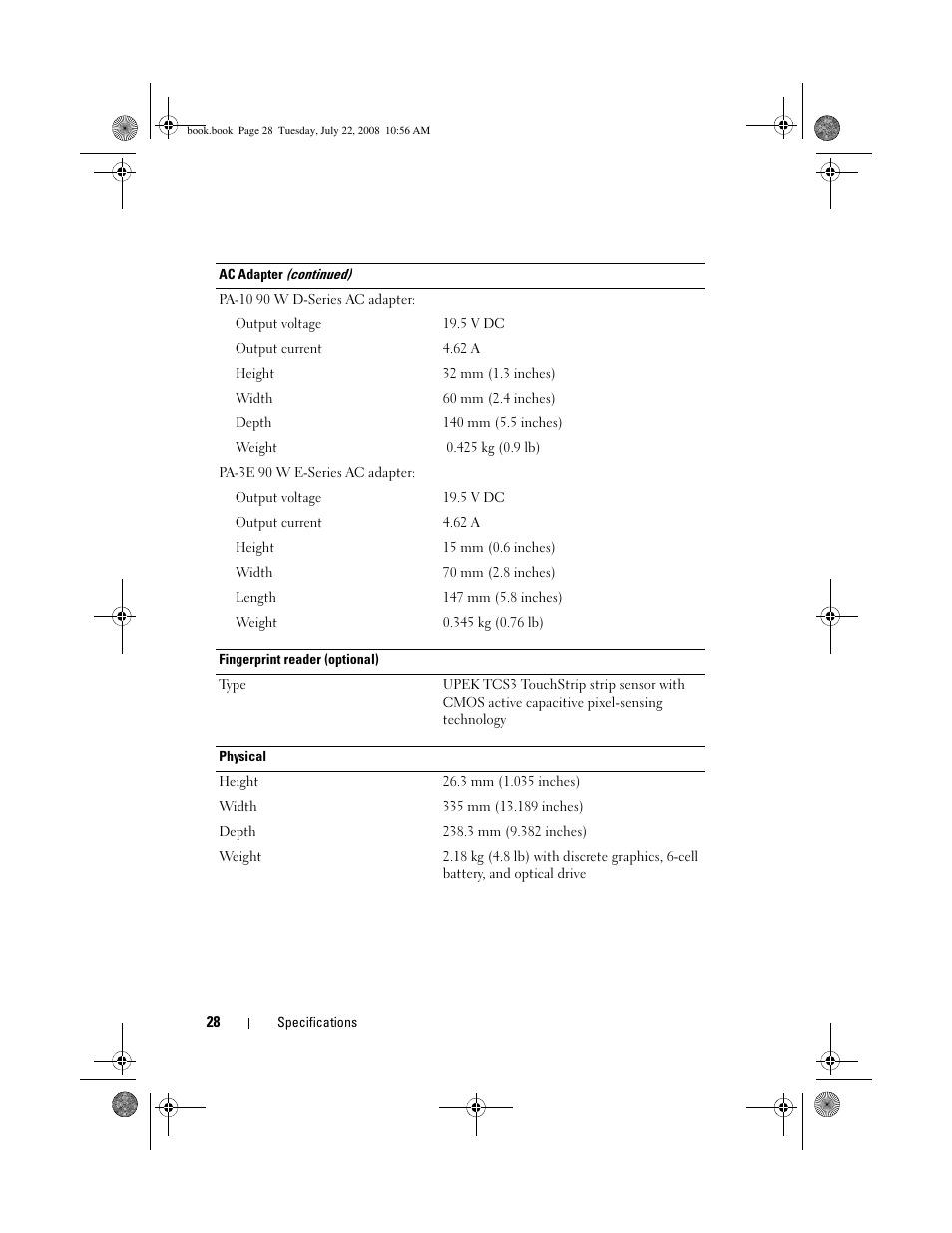 Dell Precision M2400 (Mid 2008) User Manual | Page 28 / 70