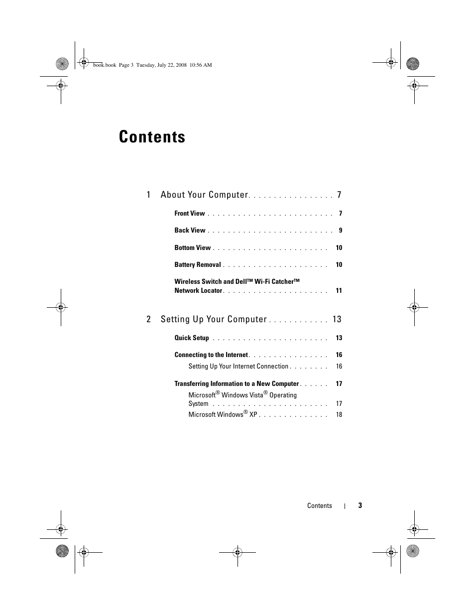 Dell Precision M2400 (Mid 2008) User Manual | Page 3 / 70