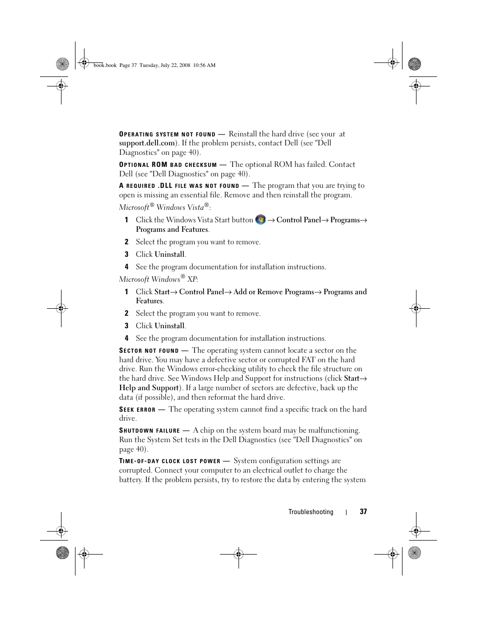Dell Precision M2400 (Mid 2008) User Manual | Page 37 / 70