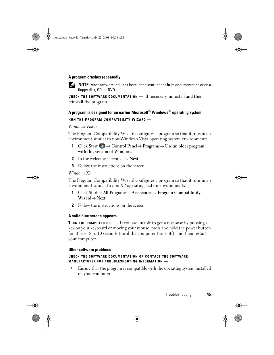 Dell Precision M2400 (Mid 2008) User Manual | Page 45 / 70