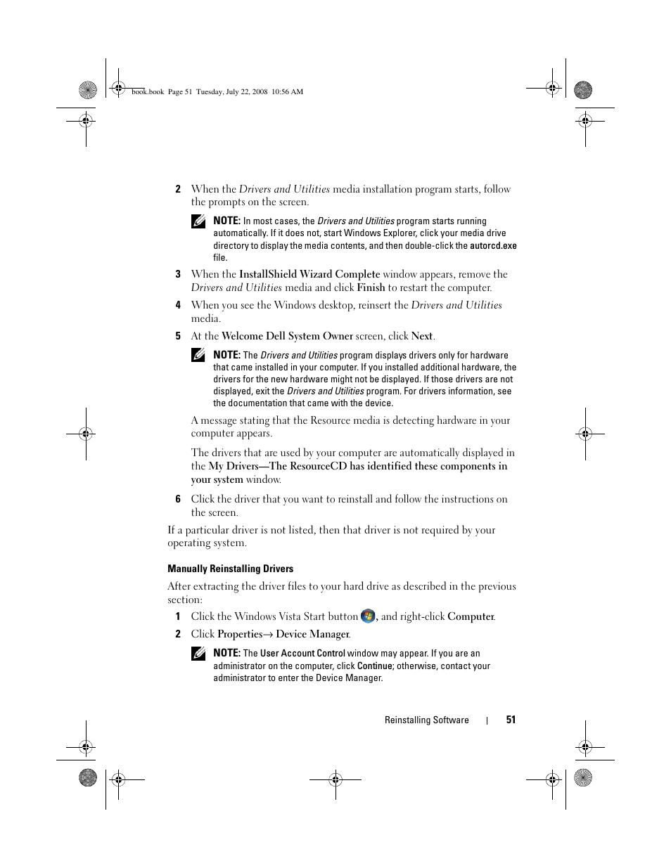 Dell Precision M2400 (Mid 2008) User Manual | Page 51 / 70