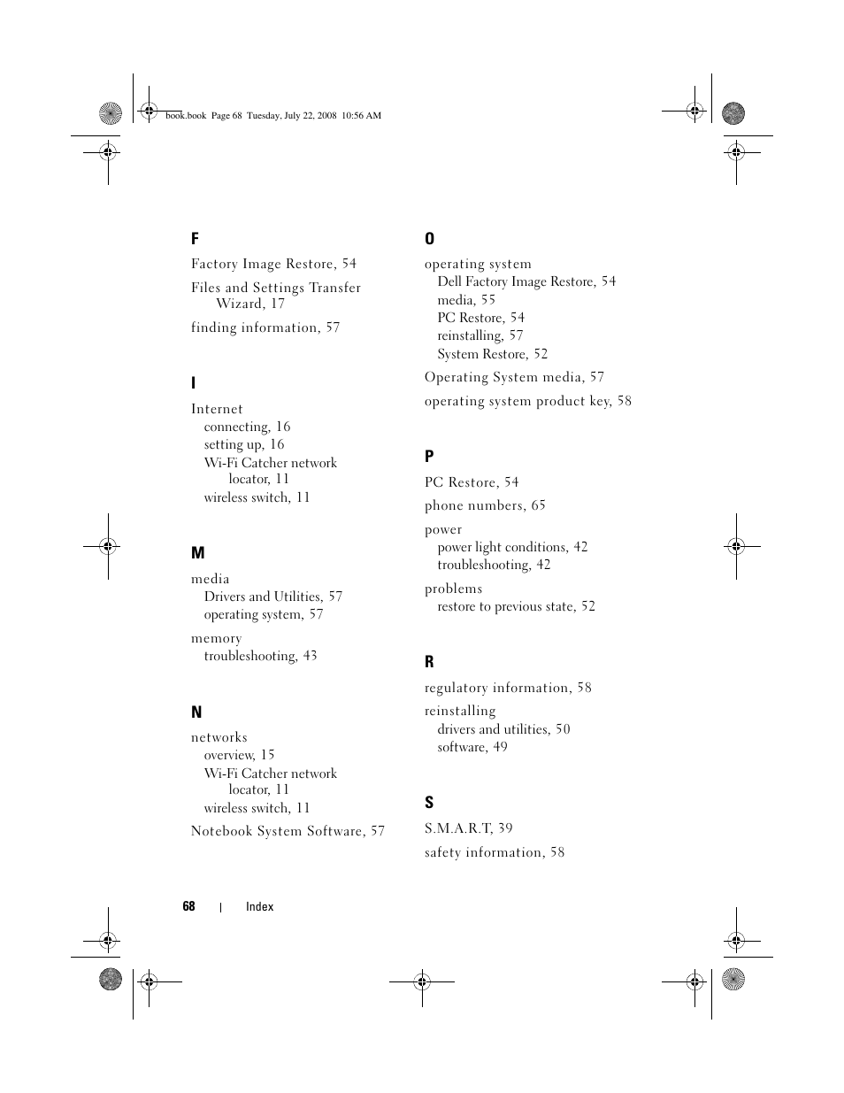 Dell Precision M2400 (Mid 2008) User Manual | Page 68 / 70