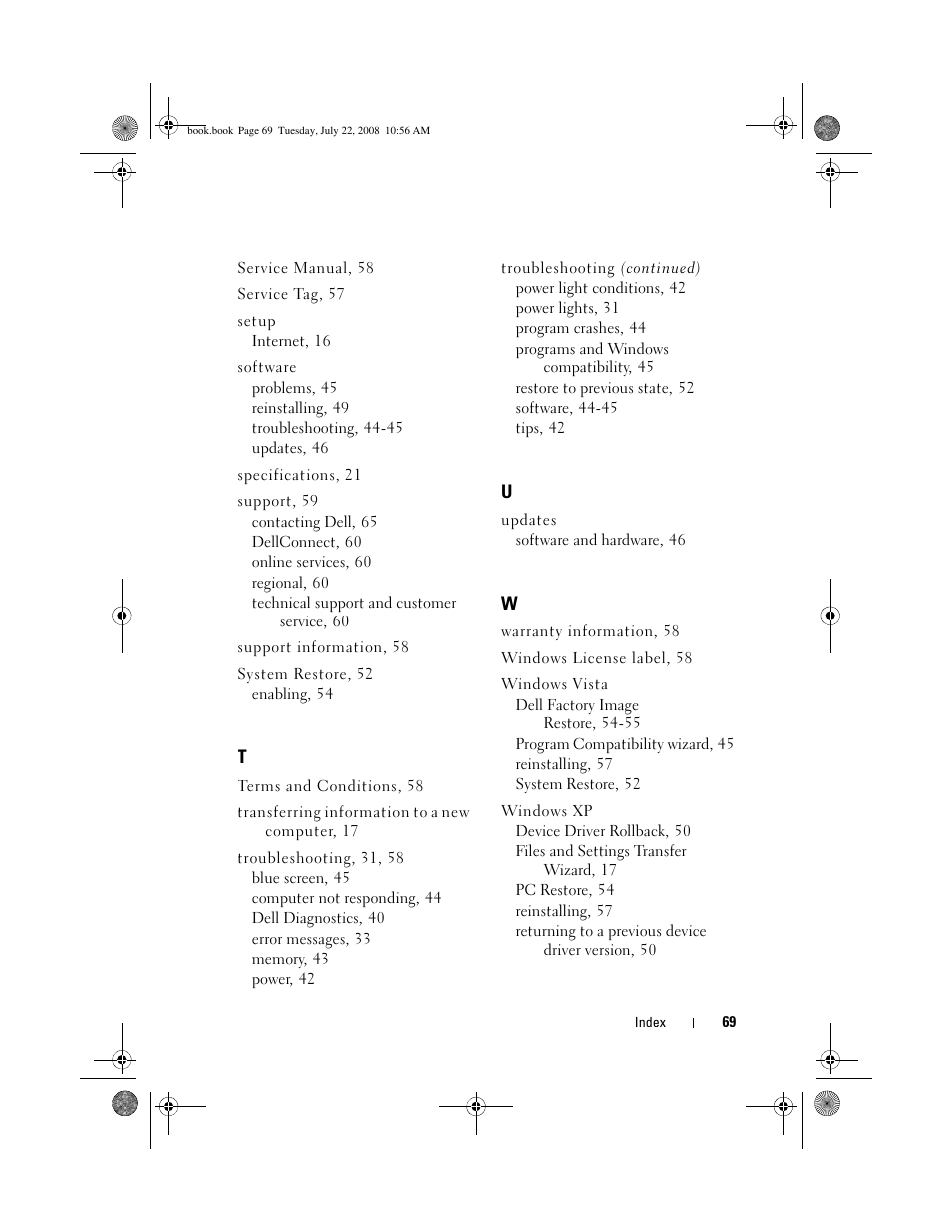 Dell Precision M2400 (Mid 2008) User Manual | Page 69 / 70