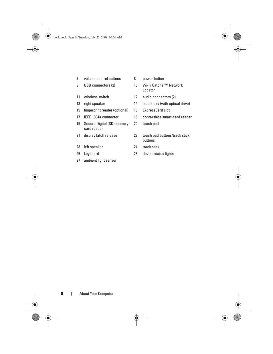 Dell Precision M2400 (Mid 2008) User Manual | Page 8 / 70