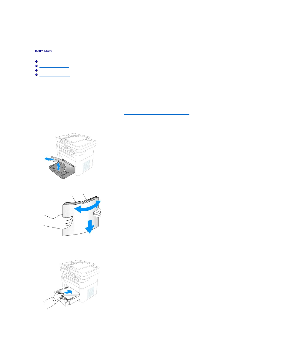 Paper handling, Loading print media in the paper tray | Dell 1125 Multifunctional Laser Printer User Manual | Page 37 / 111