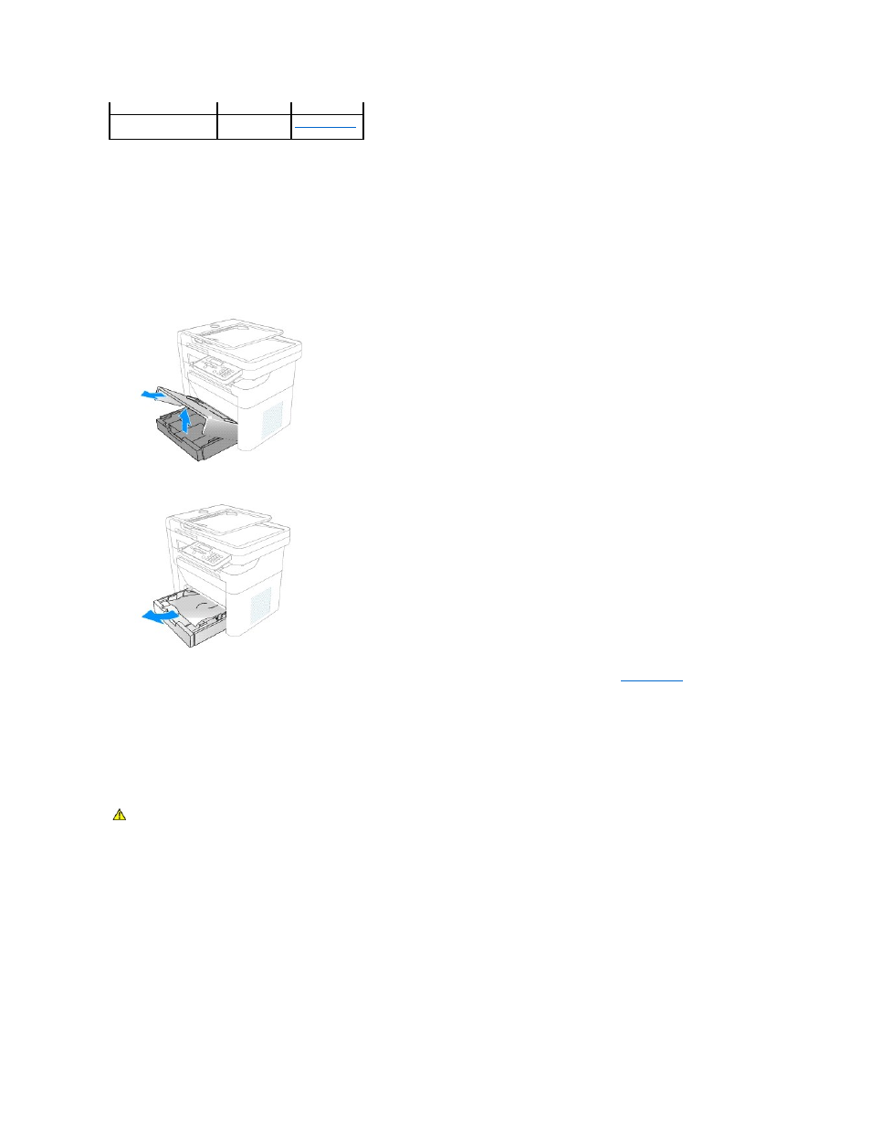 Paper feed jam, Fuser area jam | Dell 1125 Multifunctional Laser Printer User Manual | Page 4 / 111