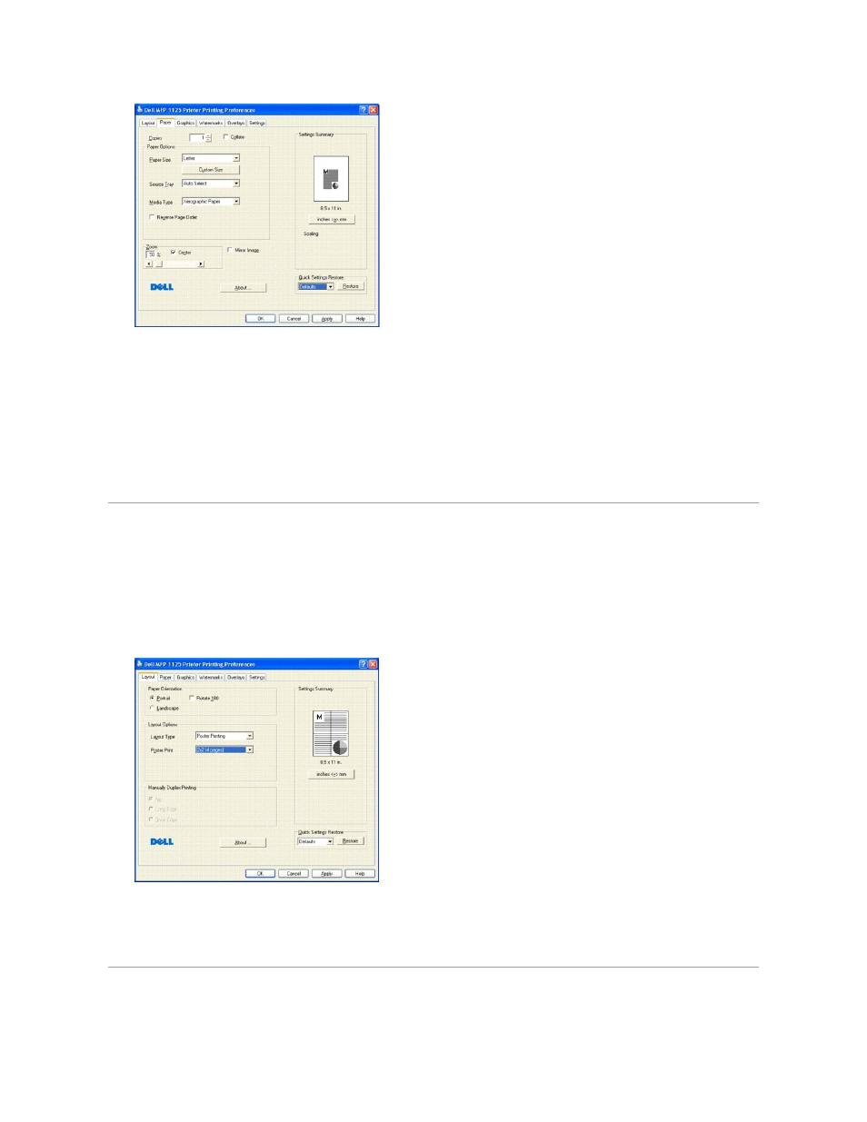 Printing posters, Printing booklets | Dell 1125 Multifunctional Laser Printer User Manual | Page 51 / 111