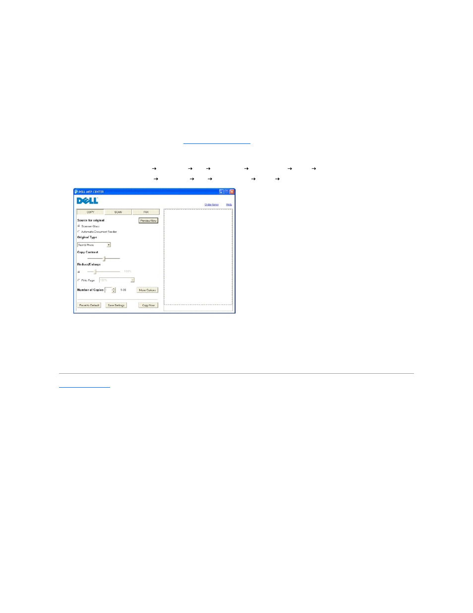 Copying using the dell mfp center | Dell 1125 Multifunctional Laser Printer User Manual | Page 63 / 111