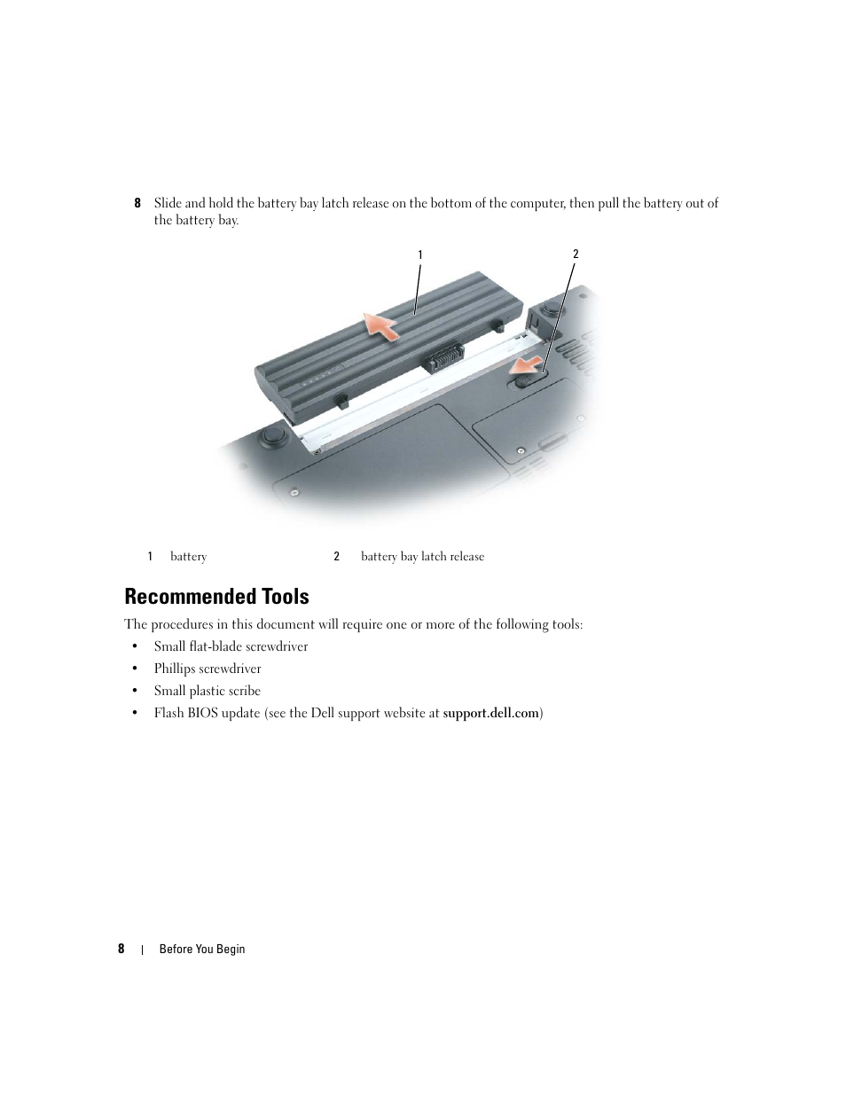 Recommended tools | Dell Inspiron 630m User Manual | Page 8 / 92