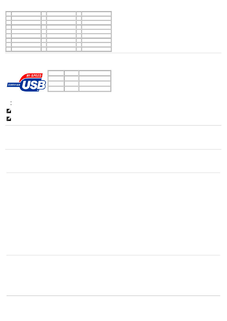 Universal serial bus (usb) interface, Plug and play capability, General | Flat panel, Resolution, Preset display modes | Dell 1707FP Monitor User Manual | Page 5 / 45