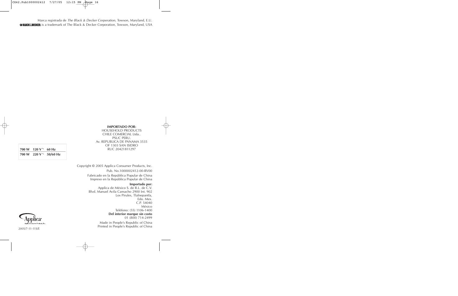 Black & Decker CG42 User Manual | Page 9 / 9