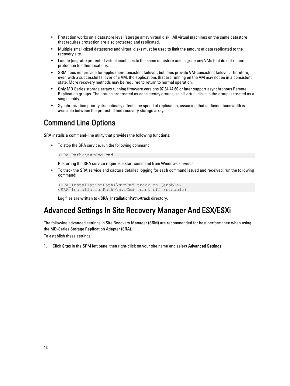 Command line options | Dell PowerVault MD3820f User Manual | Page 14 / 22