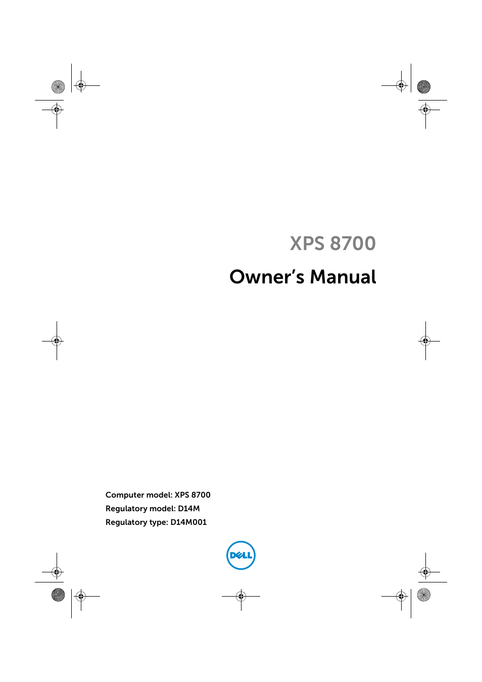 Dell XPS 8700 (Mid 2013) User Manual | 86 pages