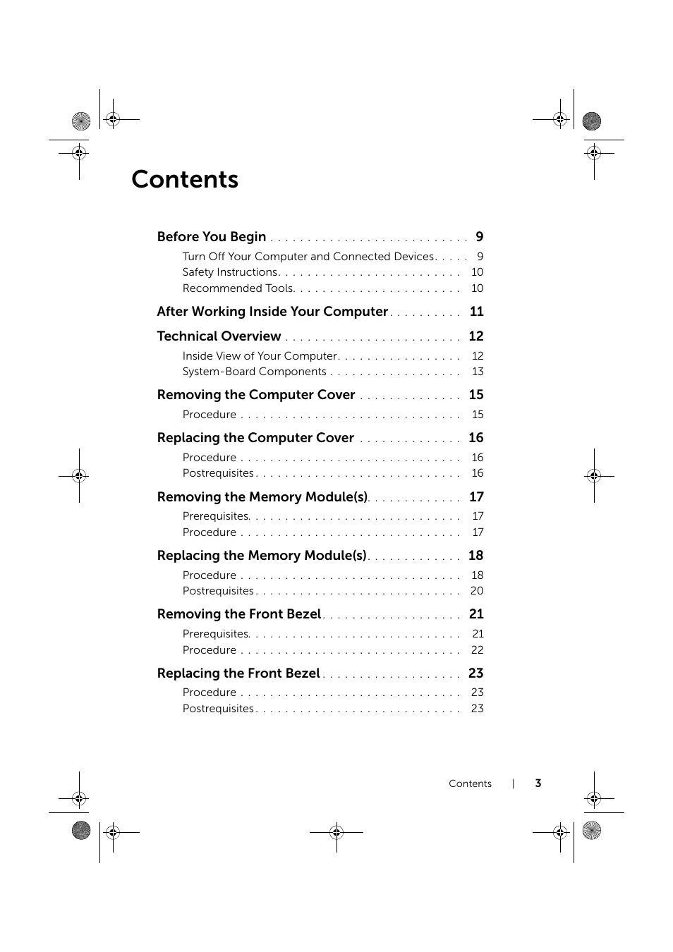 Dell XPS 8700 (Mid 2013) User Manual | Page 3 / 86