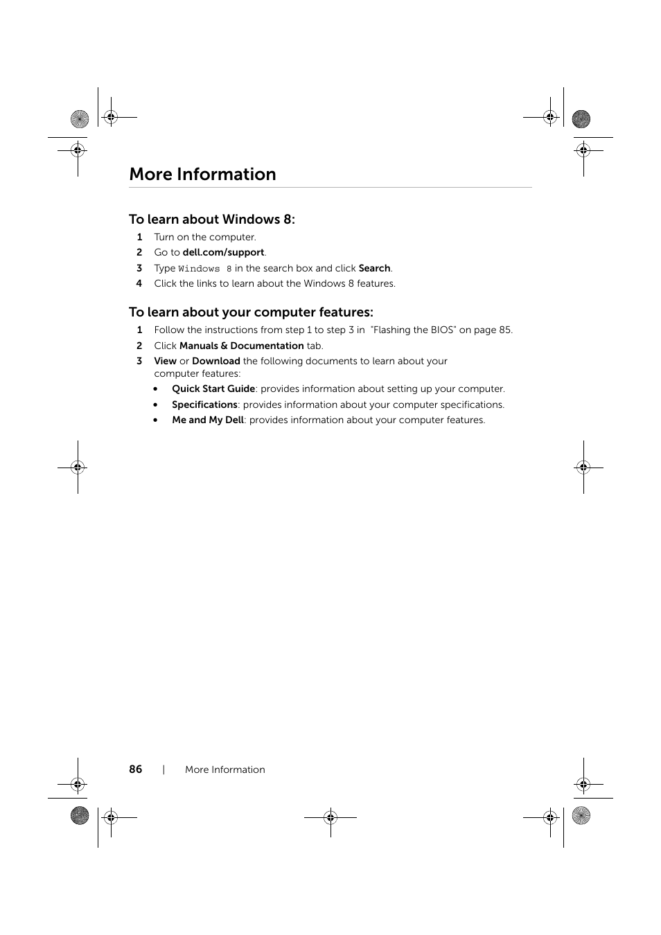 More information | Dell XPS 8700 (Mid 2013) User Manual | Page 86 / 86