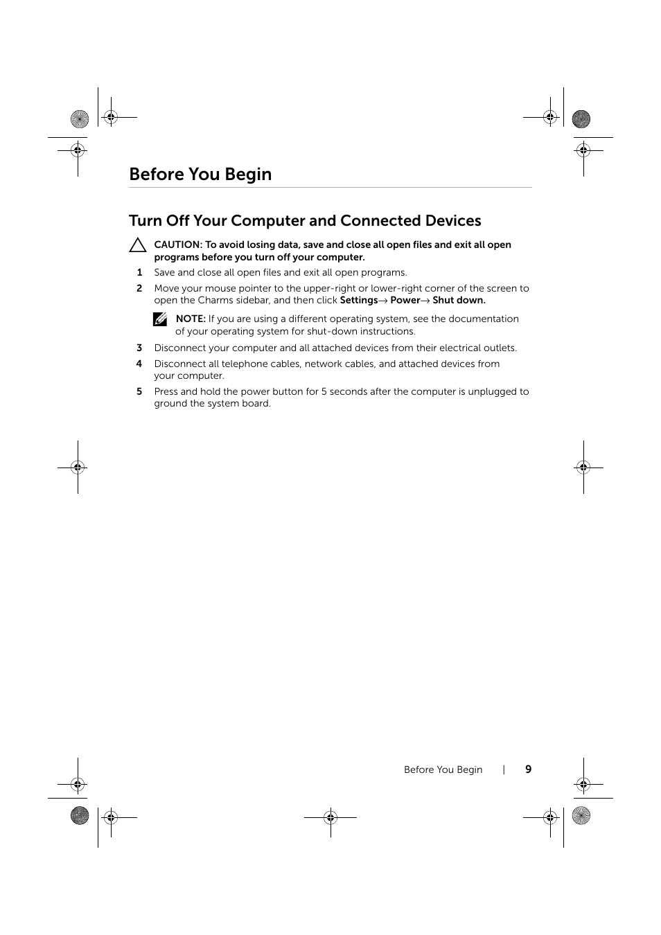 Before you begin, Turn off your computer and connected devices | Dell XPS 8700 (Mid 2013) User Manual | Page 9 / 86
