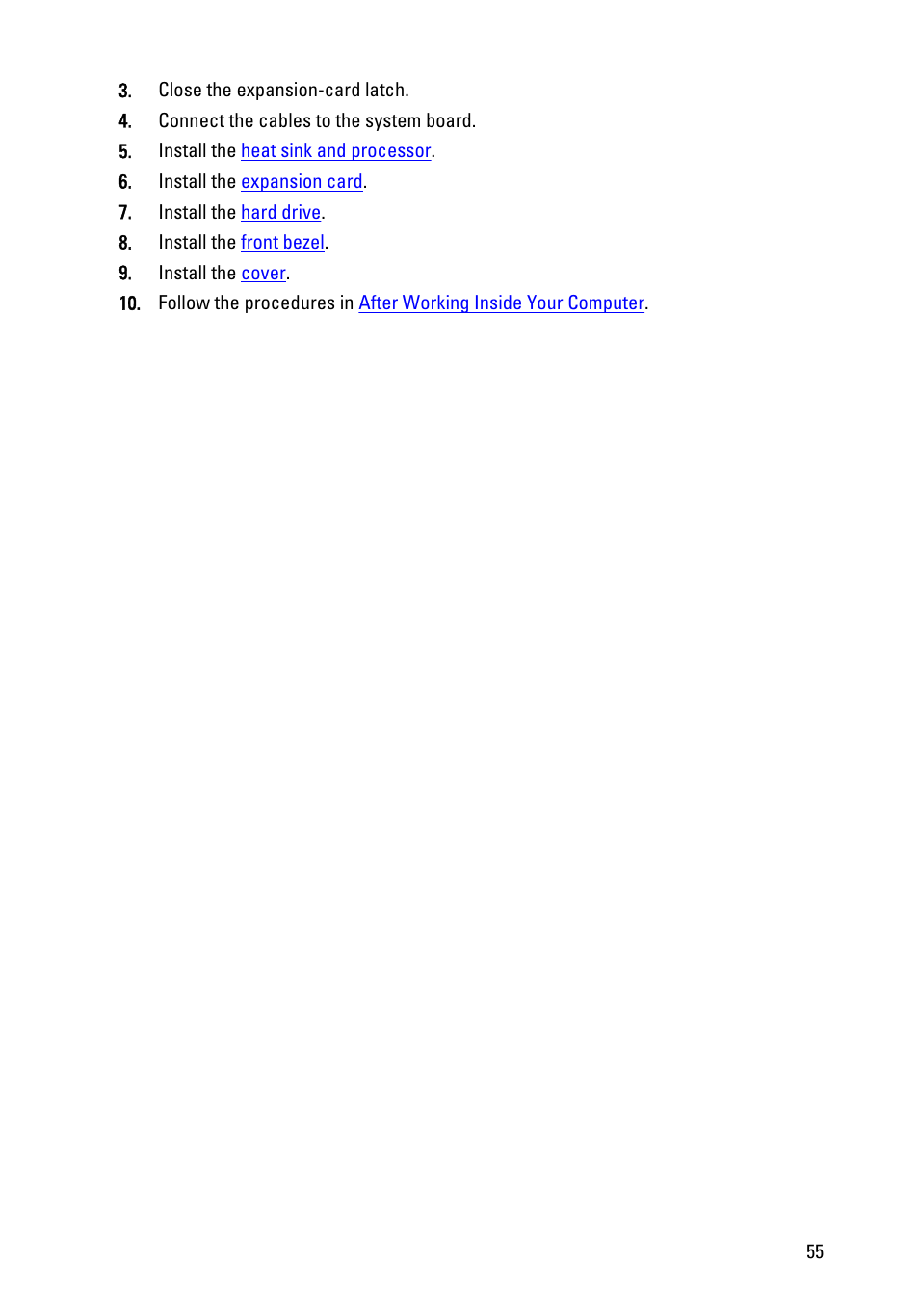 Dell OptiPlex 790 (Early 2011) User Manual | Page 55 / 101