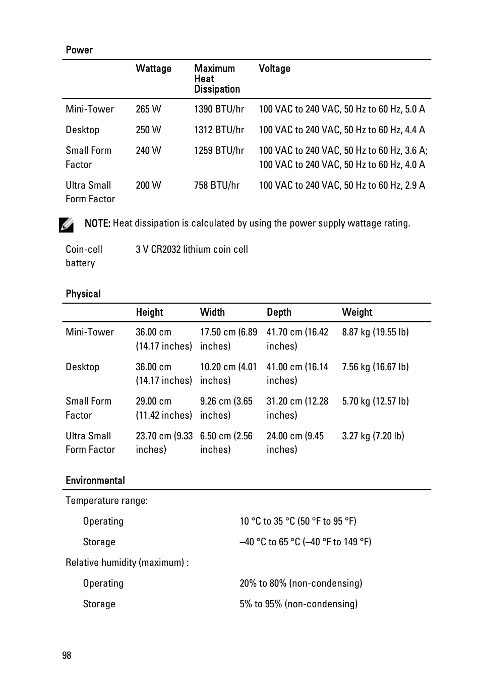 Dell OptiPlex 790 (Early 2011) User Manual | Page 98 / 101