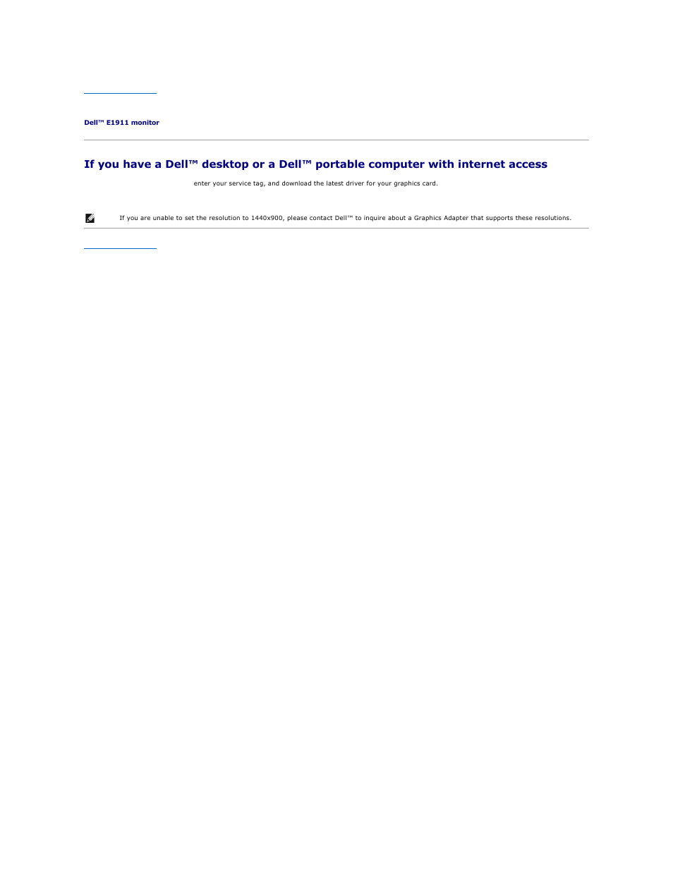 Setting up your monitor | Dell E1911 Monitor User Manual | Page 12 / 34