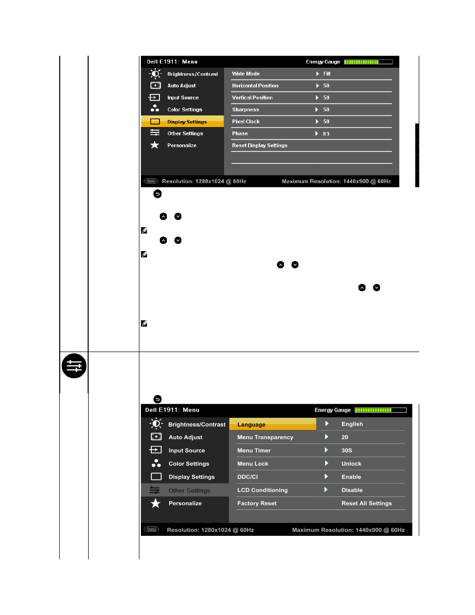 Dell E1911 Monitor User Manual | Page 20 / 34