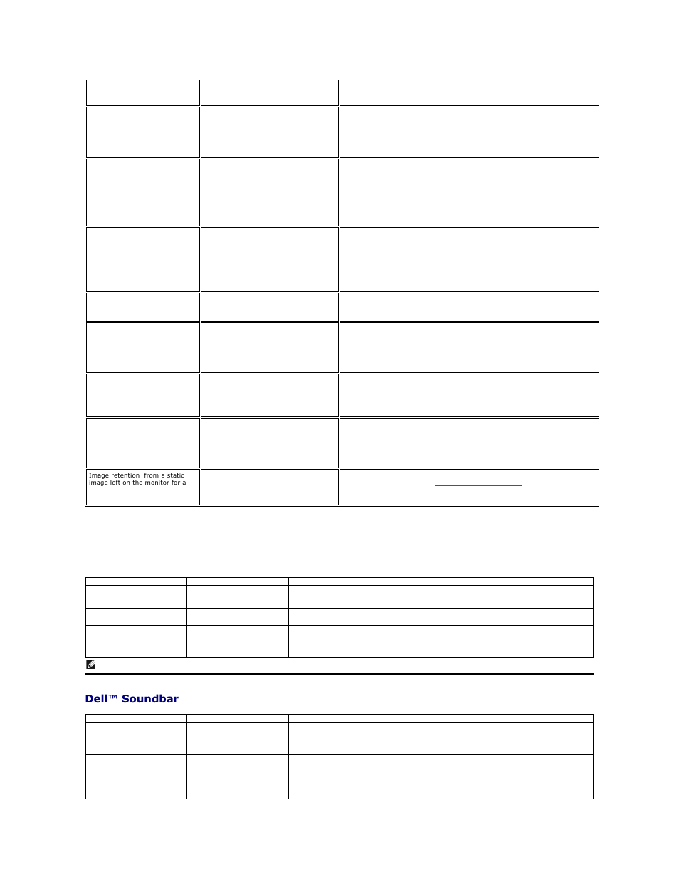 Product specific problems, Dell soundbar problems, Product specific problems dell™ soundbar problems | Dell E1911 Monitor User Manual | Page 33 / 34