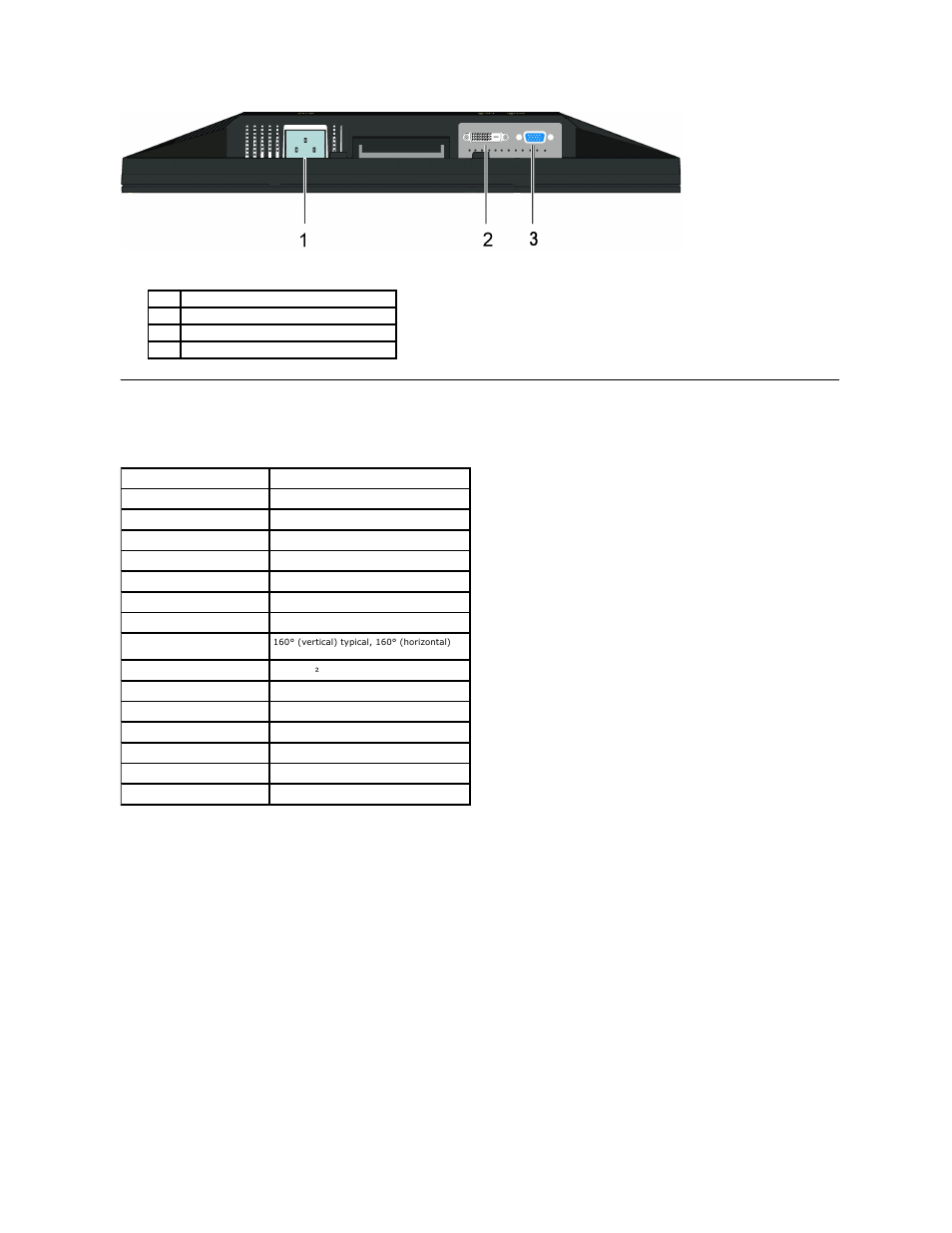 Monitor specifications, Flat panel specifications | Dell E1911 Monitor User Manual | Page 5 / 34