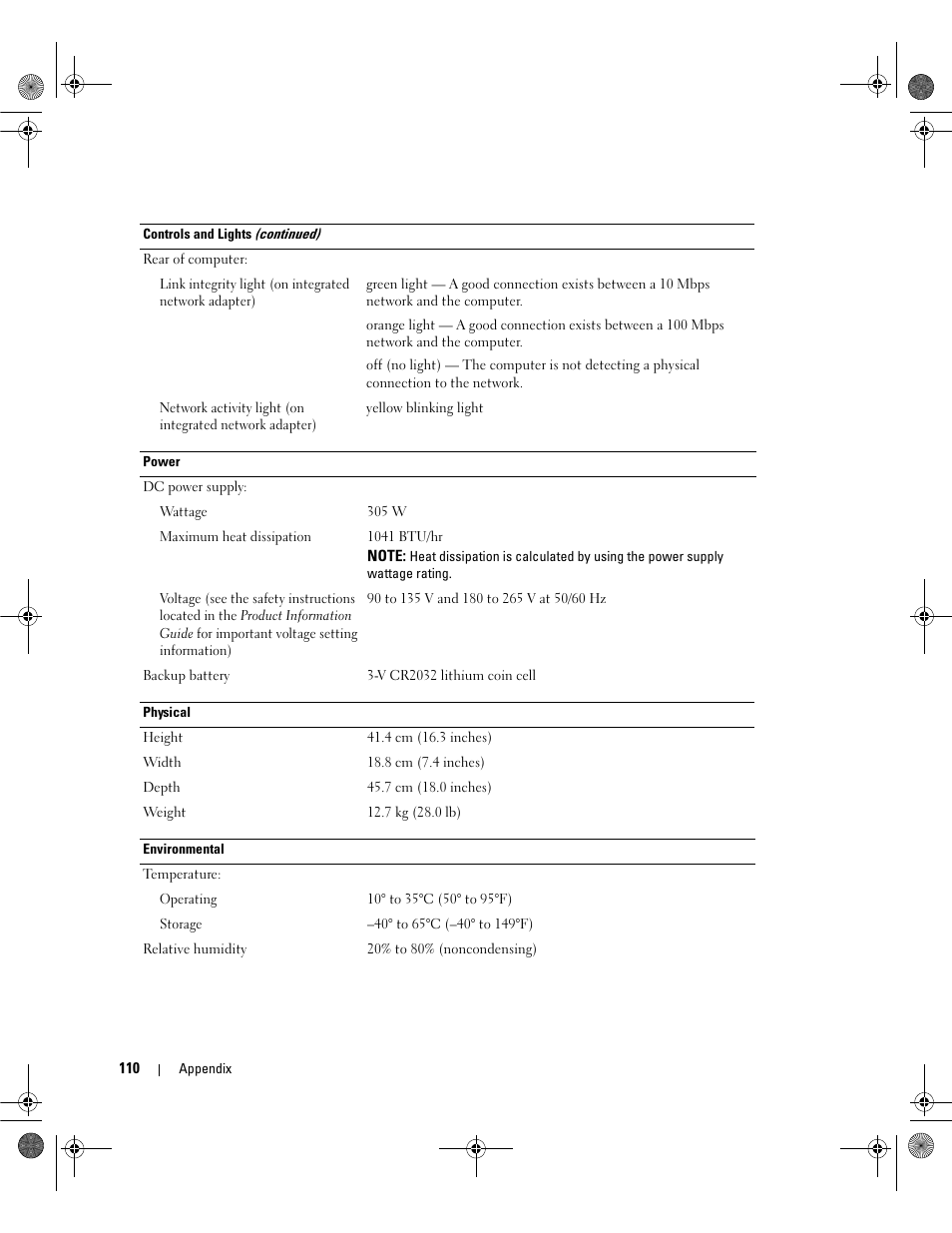 Dell Dimension E521 User Manual | Page 110 / 158