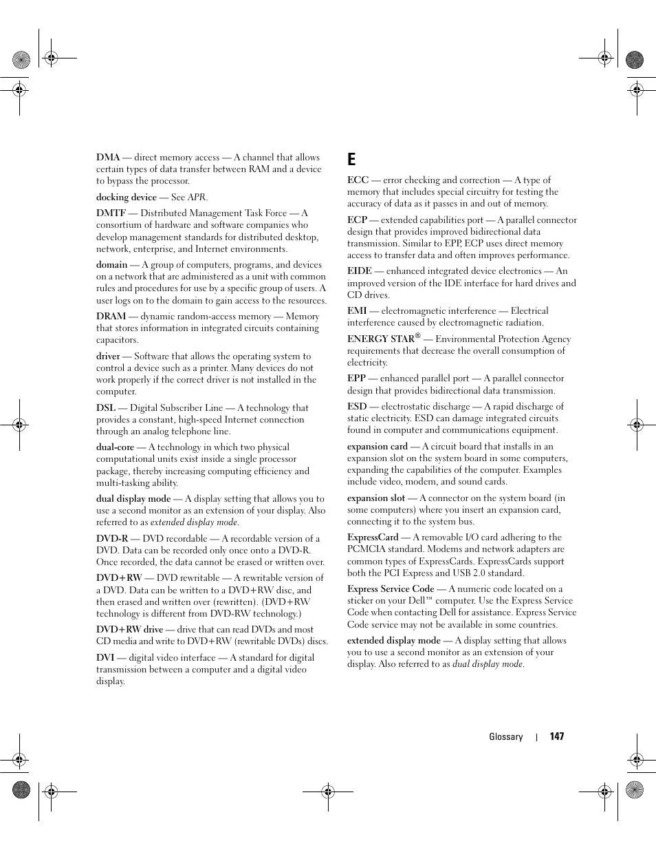 Dell Dimension E521 User Manual | Page 147 / 158