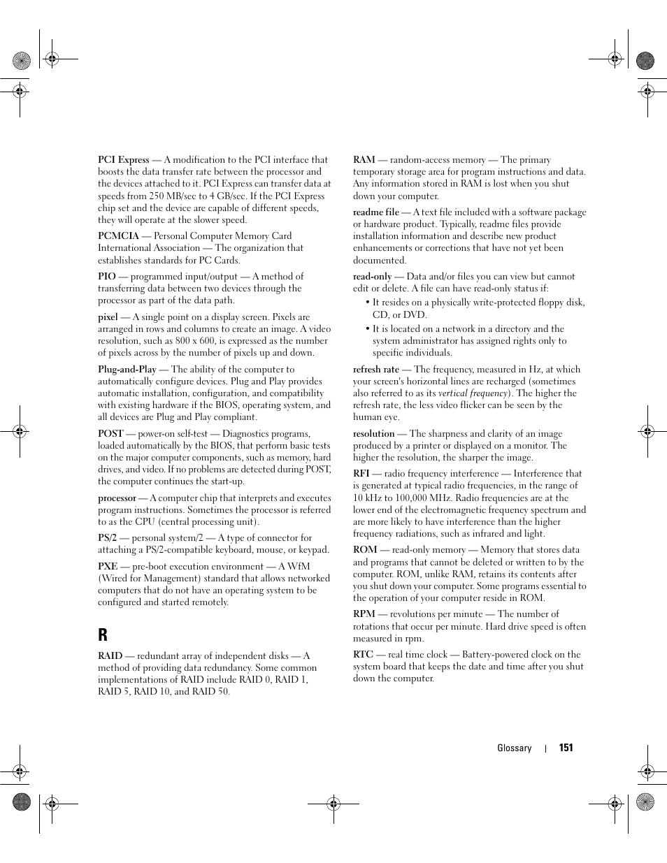 Dell Dimension E521 User Manual | Page 151 / 158