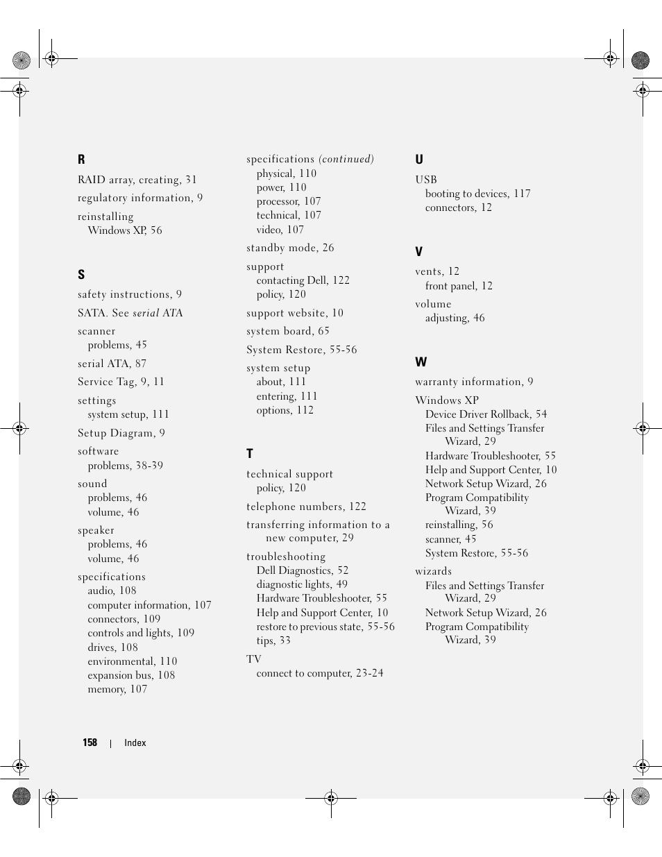 Dell Dimension E521 User Manual | Page 158 / 158