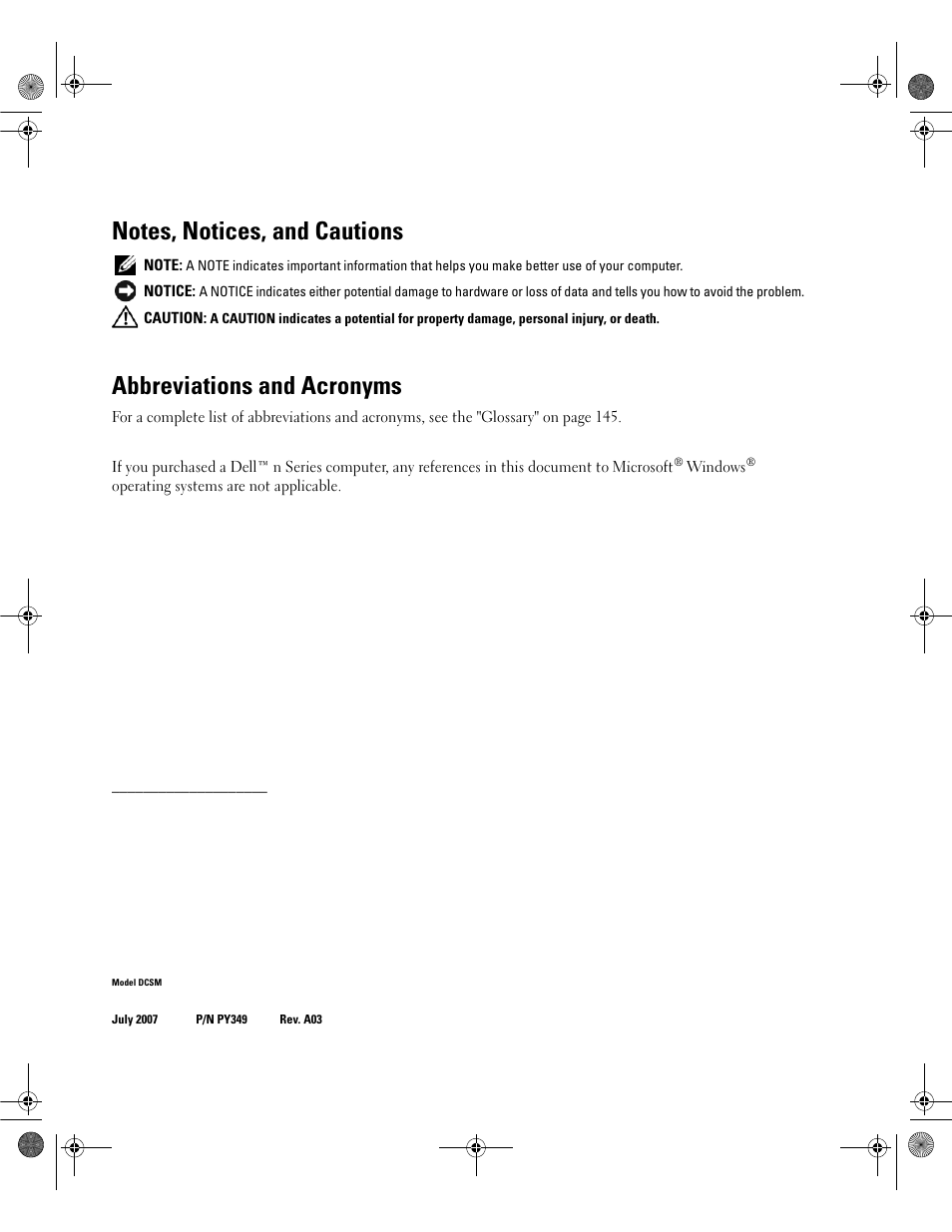 Abbreviations and acronyms | Dell Dimension E521 User Manual | Page 2 / 158