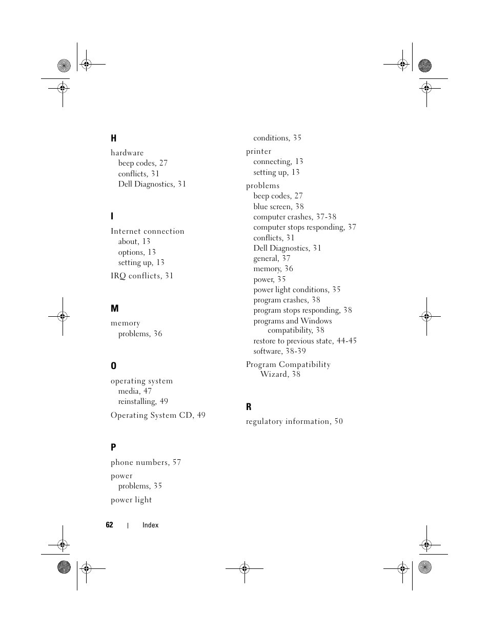 Dell Inspiron 518 (Mid 2008) User Manual | Page 62 / 64