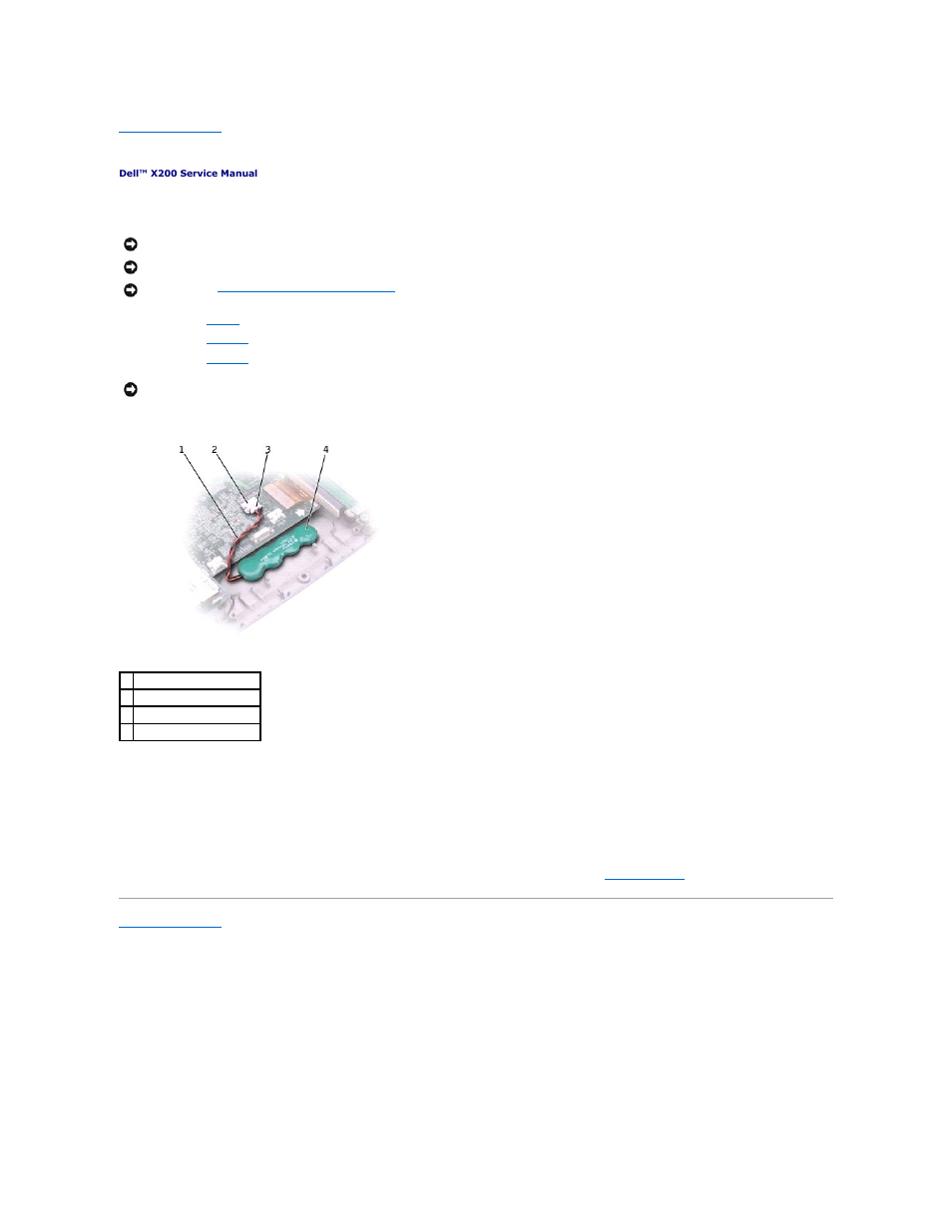 Reserve battery, Removing the reserve battery, Replacing the reserve battery | Dell Inspiron X200 User Manual | Page 27 / 34