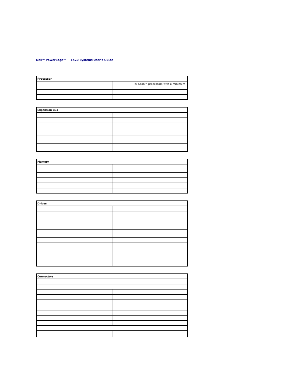 Technical specifications | Dell PowerEdge SC1420 User Manual | Page 2 / 27