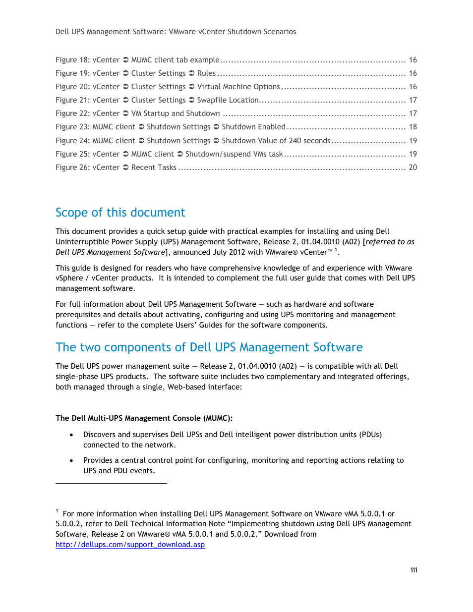 Scope of this document, The two components of dell ups management software | Dell UPS 5600R User Manual | Page 3 / 20