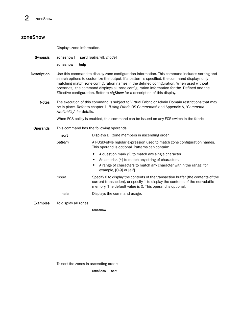 Zoneshow | Dell POWEREDGE M1000E User Manual | Page 1058 / 1080