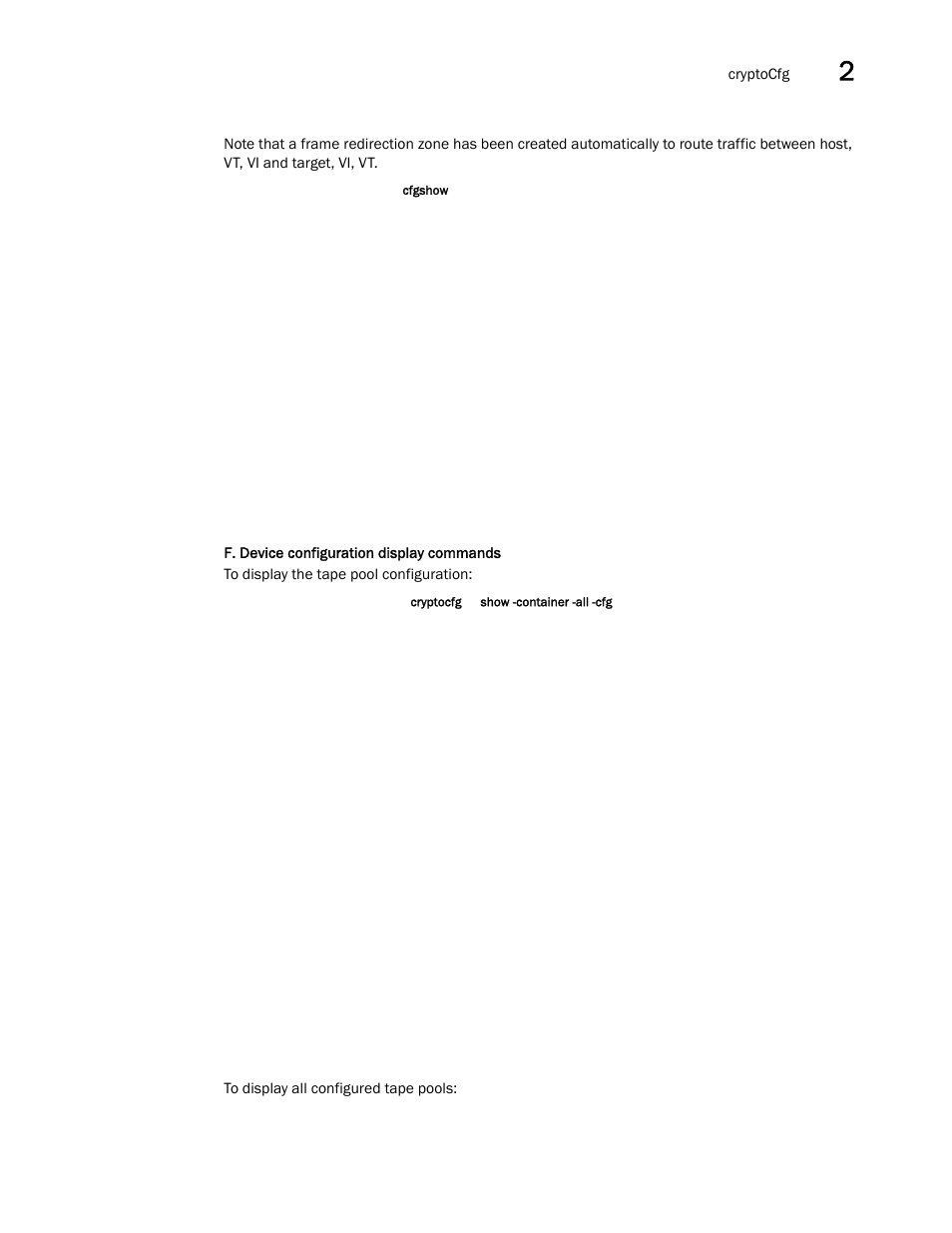 F. device configuration display commands | Dell POWEREDGE M1000E User Manual | Page 225 / 1080