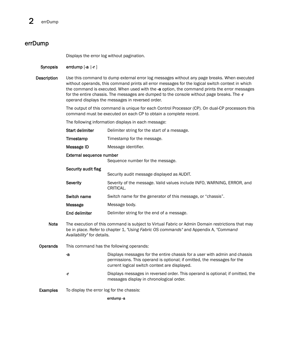 Errdump | Dell POWEREDGE M1000E User Manual | Page 254 / 1080