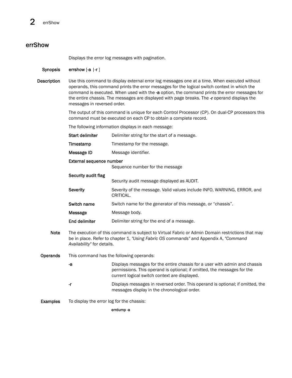 Errshow | Dell POWEREDGE M1000E User Manual | Page 258 / 1080