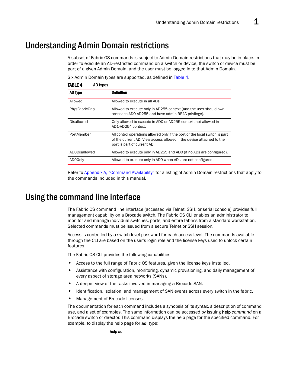 Understanding admin domain restrictions, Using the command line interface | Dell POWEREDGE M1000E User Manual | Page 35 / 1080