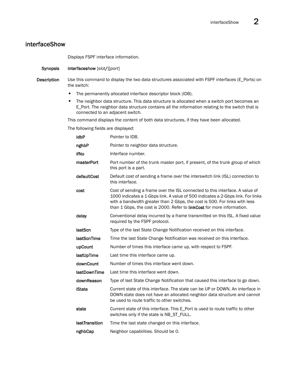 Interfaceshow | Dell POWEREDGE M1000E User Manual | Page 439 / 1080