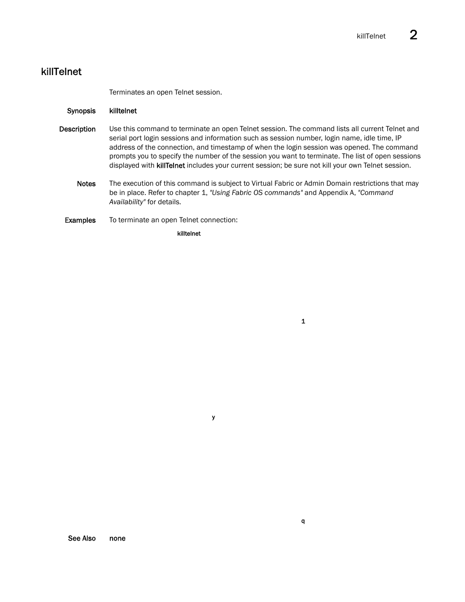 Killtelnet | Dell POWEREDGE M1000E User Manual | Page 503 / 1080