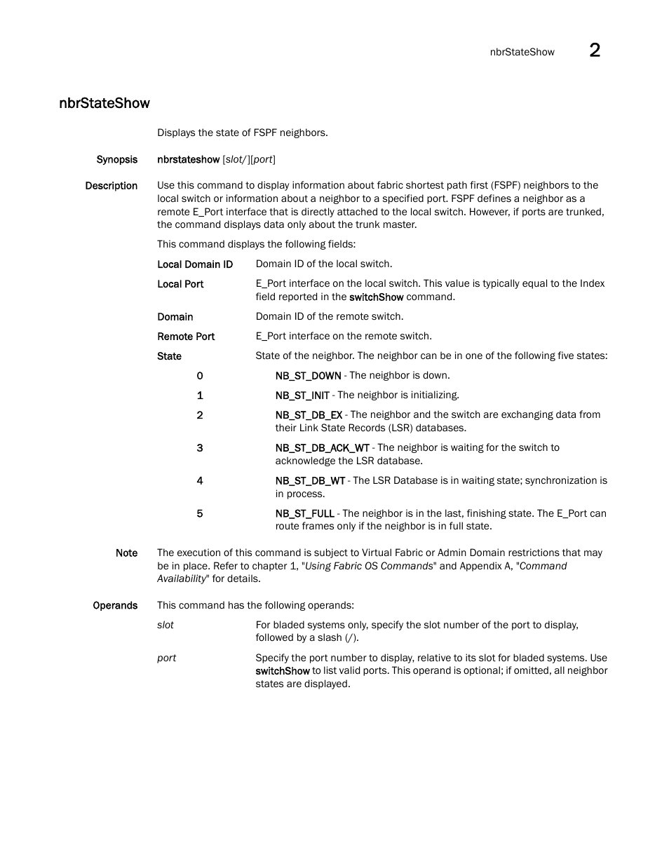 Nbrstateshow | Dell POWEREDGE M1000E User Manual | Page 551 / 1080