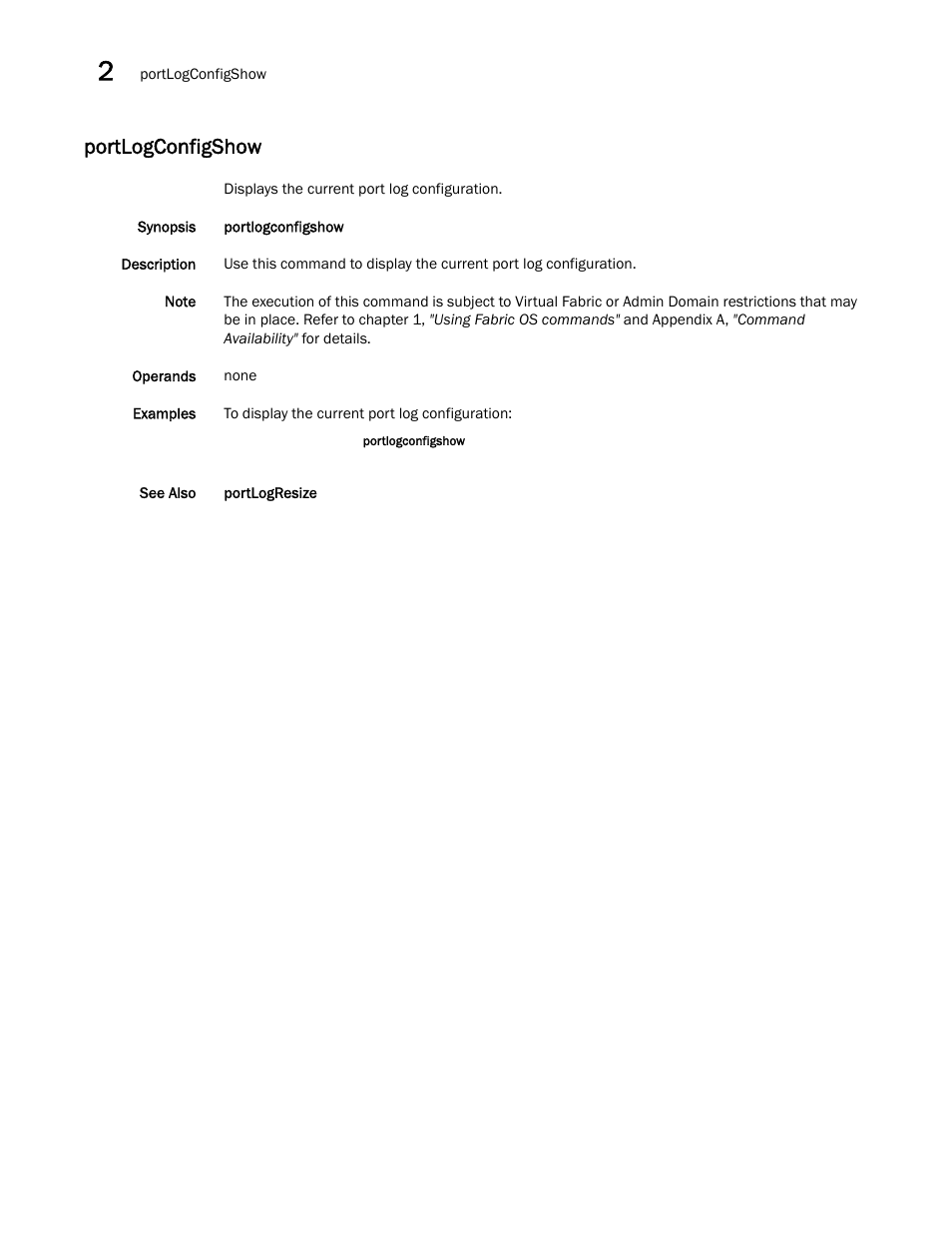 Portlogconfigshow | Dell POWEREDGE M1000E User Manual | Page 744 / 1080