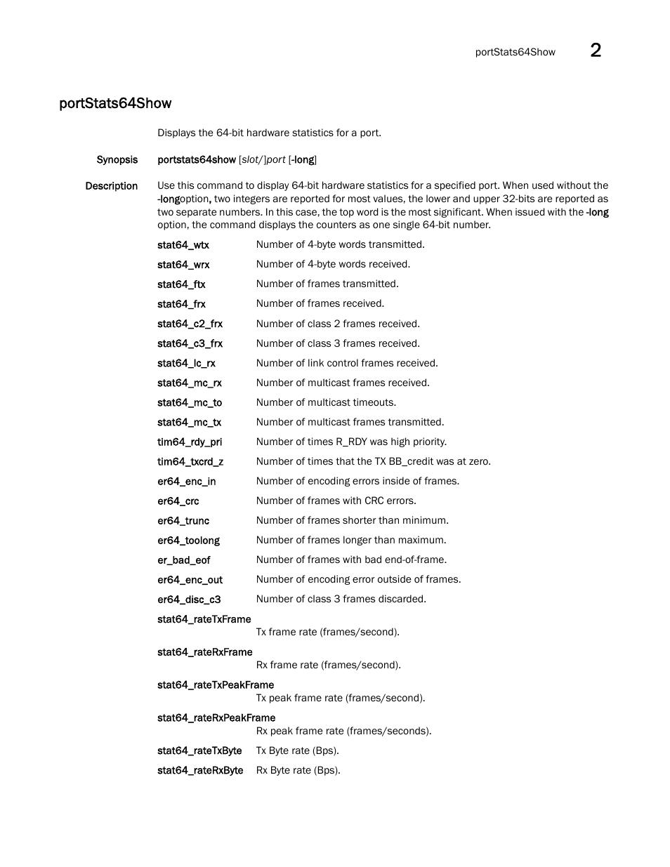 Portstats64show | Dell POWEREDGE M1000E User Manual | Page 815 / 1080