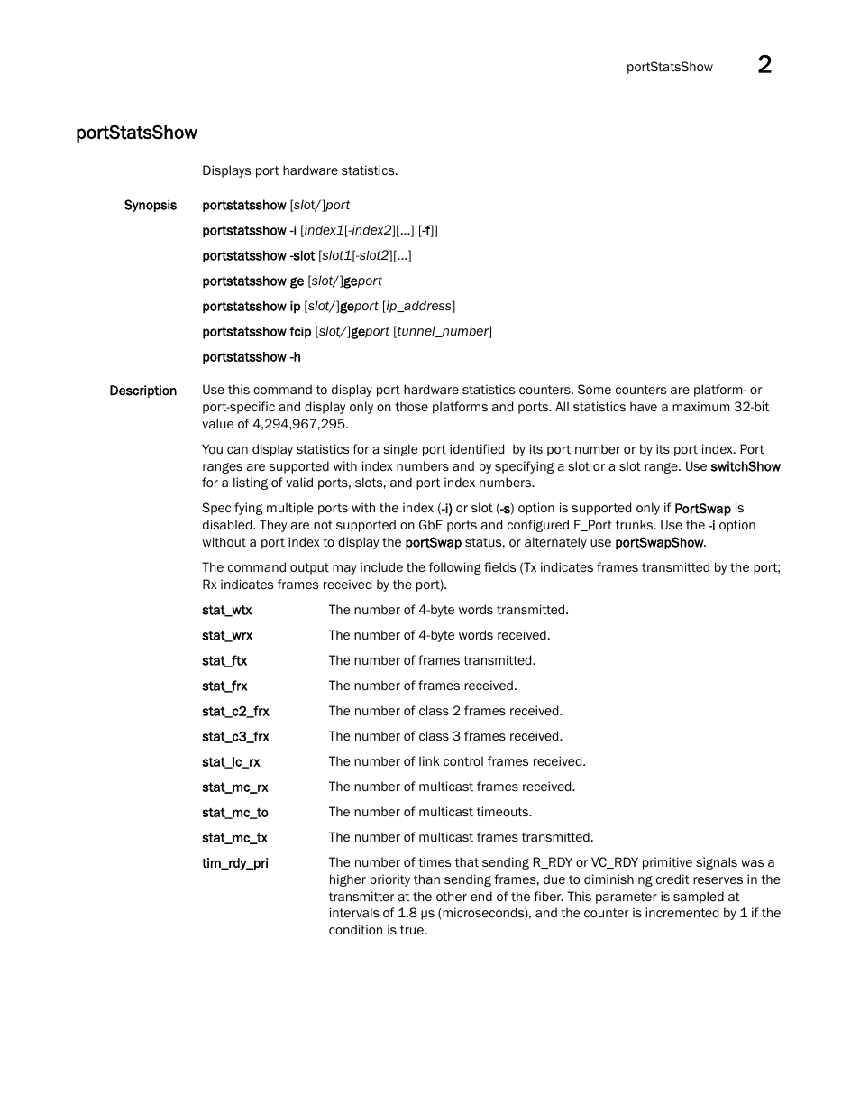 Portstatsshow | Dell POWEREDGE M1000E User Manual | Page 821 / 1080