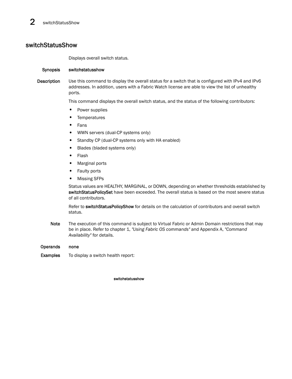 Switchstatusshow | Dell POWEREDGE M1000E User Manual | Page 974 / 1080